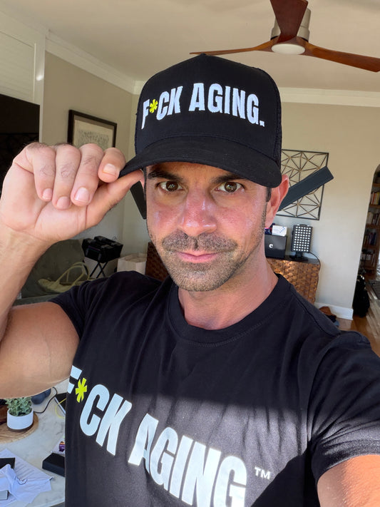 BLACK F*CK AGING BASEBALL CAP