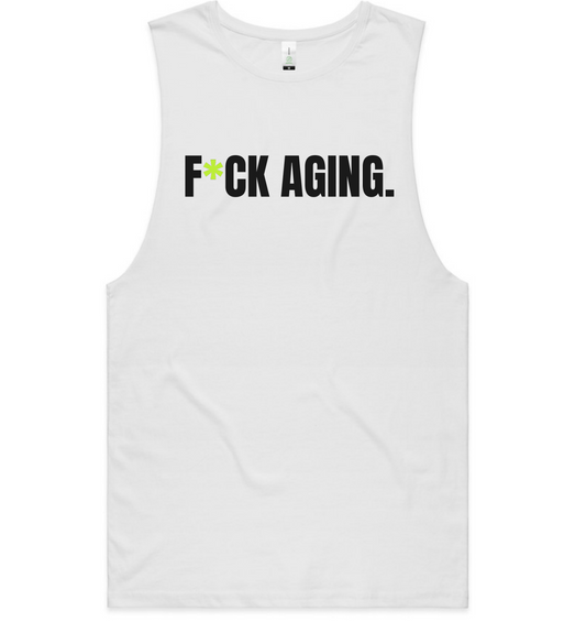 WHITE F*CK AGING TANK